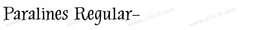Paralines Regular字体转换